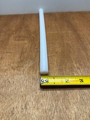 5/8″ X 12″ UHMW PE White Polyethylene Plastic Rod Round Stock USA