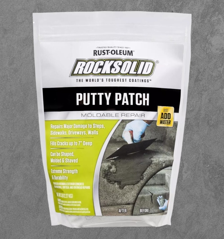 Rust Oleum RockSolid Crack-N-Patch Concrete Asphalt Putty Repair Sealer 3 lb NEW