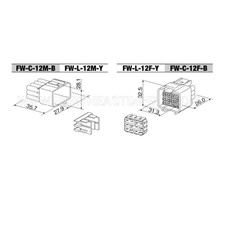 FURUKAWA 12 PINS RFW CONNECTOR 090 SERIES 2.3MM CONNECTOR FW-C-12M-B FW-C-12F-B