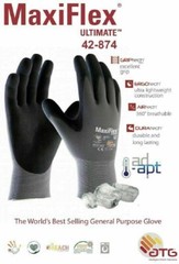 12 Pairs ATG MaxiFlex Ultimate Gloves Nitrile Foam Work Glove Breathable & Light