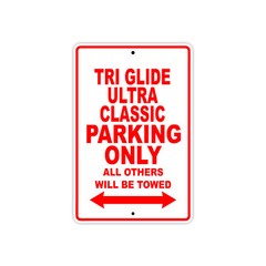 Tri Glide Ultra Classic Parking Only Motorcycle Bike Novelty Aluminum Metal Sign
