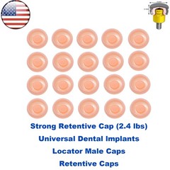 US 20Pcs Dental Overdenture Locator Retention Cap Inserts For Implant Abutment