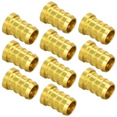 10pcs 1/2″ PEX Barb Plug End Cap, Brass 1/2″-10 Pack, Color