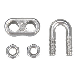 20PCS 1/8 Inches M3 Stainless Steel Wire Rope Cable Clip Clamp