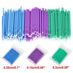 100pcs 4Sizes Dental Microbrush Disposable Applicators Tips Micro Brush Cleaning