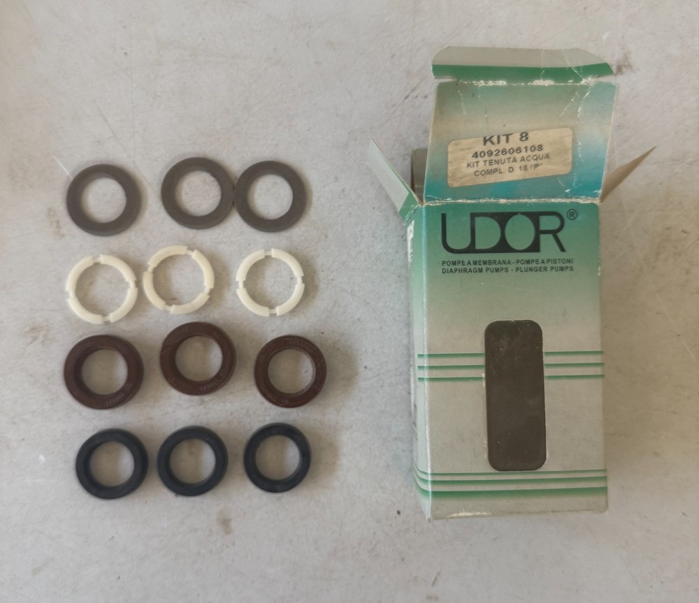 UDOR 4092606108 Kit 8 Complete Water Seal Kit D18 P Genuine OEM Made in Italy