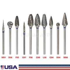 10 Pcs HP Tungsten Steel Carbide Cutter Dental Denture Burs Lab Drill Polisher P