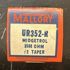 Mallory Midgetrol UR352-R Rotary Potentiometer 3500Ω #2 Taper Panel Lug