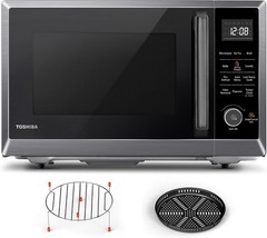 EM131A5C-BS Countertop Microwave Ovens 1.2 Cu Ft 12.4″ Removable Turntable Smart