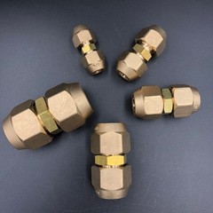 SAE 1/4″ 3/8″ 1/2″ 3/4″ Flare Tube Connector Coupling With Nut Air Conditioner