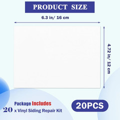 20PCS Vinyl Siding Repair Kit, Self-Adhesive Vinyl Siding and Fence Repair Tape