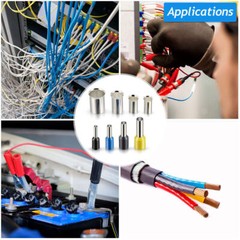 Wire Ferrules Kits Crimp Terminal Connector AWG (2/0 1/0 2 4 10 12 14 16) 440pcs