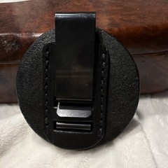 Gold Coast Private Security 5-Point Star Badge w/ Leather Holder Clip Back