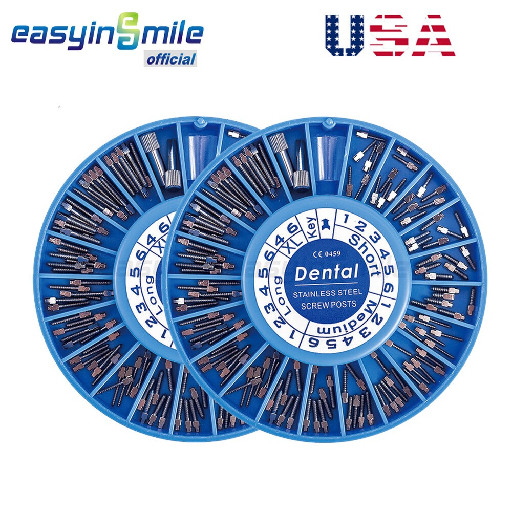 240pcs Dental Screw Post Stainless Steel Easyinsmile Completed Kit S -XL Size