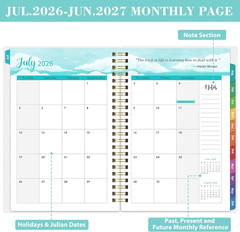 2026-2027 Academic Planner – Jul 2026-Jun 2027 Weekly & Monthly with Tabs, 6.4″x