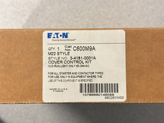 NEW EATON C600M9A Red Run Light M22 Cover Control Kit, 85-264 VAC
