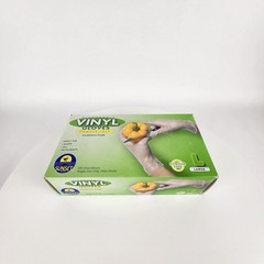Sunset Vinyl Gloves Large Powder-Free Foodservice Disposable (100-Count Box)