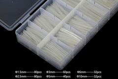 324 Pcs 6 Size φ1.5/2.5/3/5/6/10mm Clear Heat Shrink Tubing Cable Wrap Kit