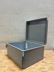 Hoffman 14x12x8in, NEMA 4X, Hinged, Fiberglass, opaque enclosure