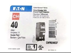 NewEaton CHFN240GF 40 Amp 2 Pole 240V GFCI Ground Fault Circuit Breaker LED code