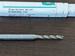 METAL REMOVAL SOLID CARBIDE DRILL, 3.5mm Dia, B105A03500 K10, M10720, 1561261