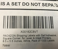 1000 8.5×5.5 Half Sheet Shipping Labels 2 per Sheet for Laser & Inkjet Printers