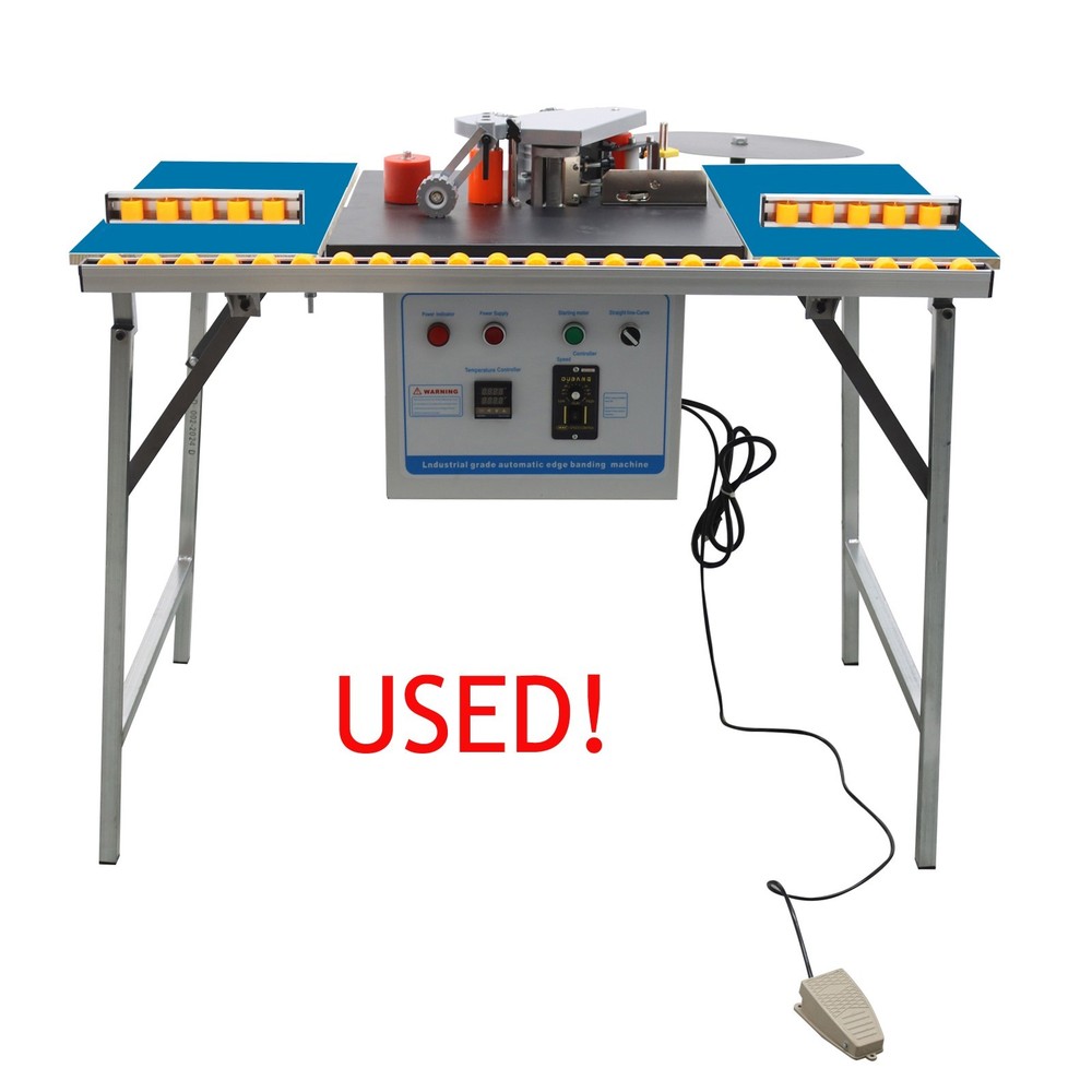 USED! Automatic Straight/Curve Edge Banding Machine With Stand Platform 110V