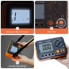 1000V Insulation Resistance Meter MegOhm Tester Portable 2000MΩ Megohmmeter Volt