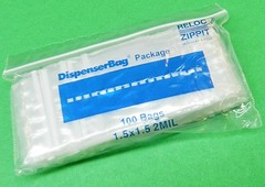 100 Reloc Zippit Bags 1-1/2″X1-1/2″ Clear Poly Baggies 1.5×1.5 Bag Reclosable