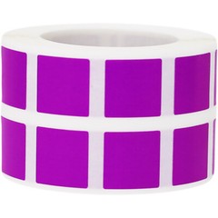 Square Stickers | 0.5″ Inch Square Shape | 1,000 Pack | Pick One Color