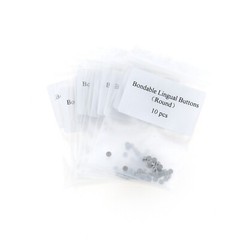 US Dental Orthodontic Metal Lingual Button Bondable Round Mesh Base 10Pcs/Pack