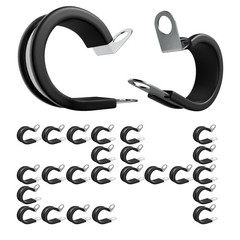 24pcs 3/4 Inch Stainless Steel Cable Clamps With Two Kinds Of Screwsrubber Cushi