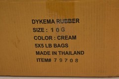 Dykema Rubber 79708 Size 10 G Rubber Bands 25 Lbs Bags Beige Made In Thailand