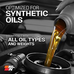 KN Premium Oil Filter 20,000 Mile Engine Protection with Wrench Off Nut Compa…