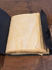 Handmade Leather Spell Book Journal Tiger Eye Stone Clasp ~100 Pages