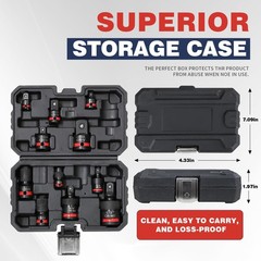 11-Piece Impact Socket Adapter Set-Impact Rated Drill Socket Adapters&Extensi…