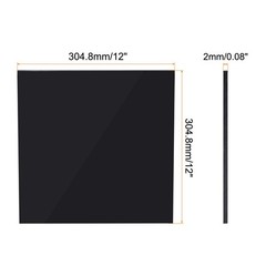 UHMW Sheet Ultra High Molecular Weight Polyethylene 12″ x 12″ x 0.08″ Black