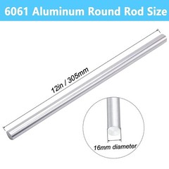 High-Quality 6061 Aluminum Round Bar – 12″ Long 5/8″ Diameter Extruded Rod