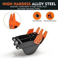 Mini Excavator Bucket, 11.4”/290MM Backhoe and Digging Bucket for Excavator