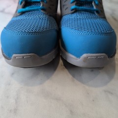 Reebok Women’s Size 8 Work Shoe Alloy Toe Rubber Bottom Blue And Gray
