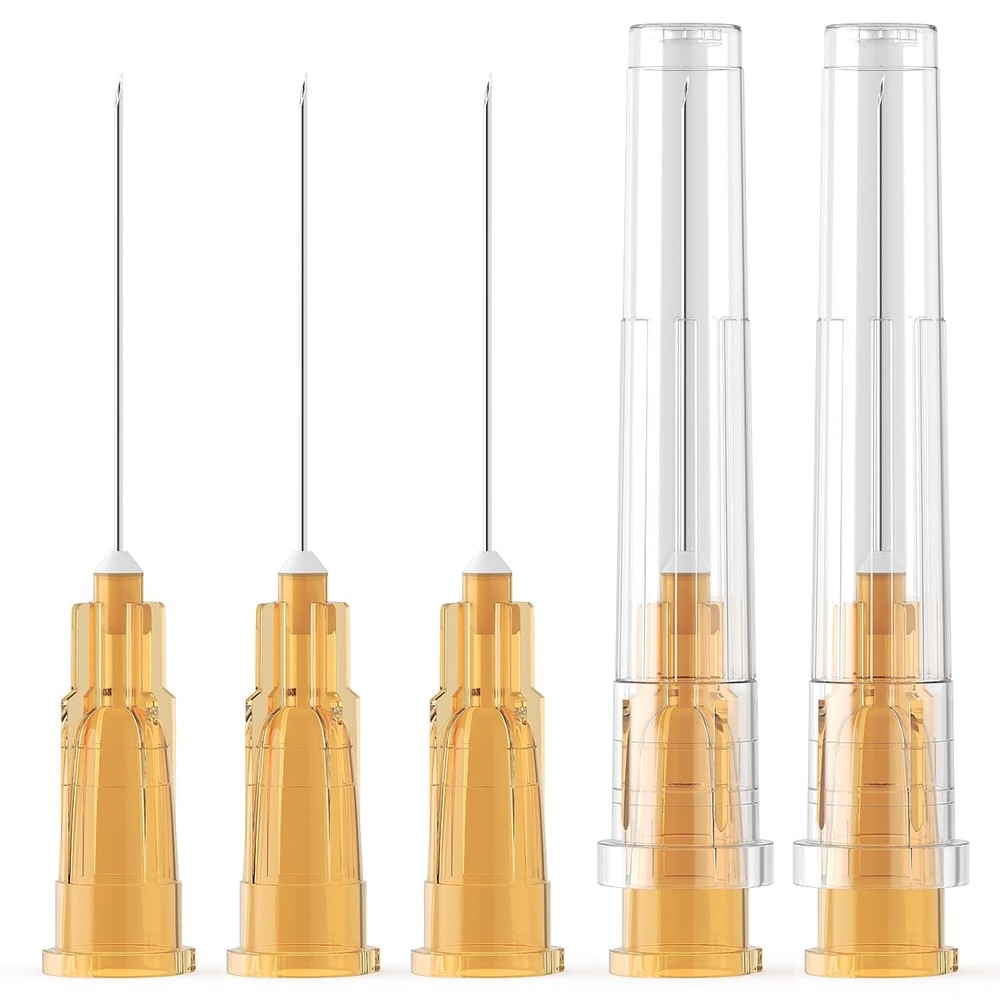 100Pcs 25G Needles 25Gauge 1Inch/25mm Sterile Disposable Injection Needles Dispe