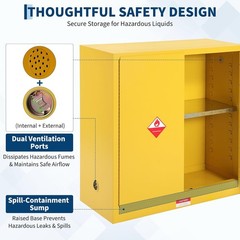Flammable Safety Cabinet 2/4/30/40/45 Gal Fire Resistant Steel Storage Cabinet