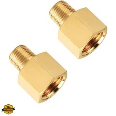 1/8 Inch Male x 1/4 Female NPT Reducer, Brass Pipe Fitting Adapters, 1/8” Ma…