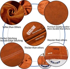 Flame-Resistant Leather Welding Apron