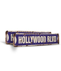 HOLLYWOOD BLVD Vintage Style Street Sign california boulevard CA tinsel town
