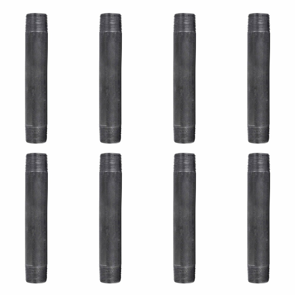3/4 in. X 6 in. Black Pipe 8 Pack