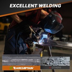 ARCCAPTAIN 165A 4-in-1 MIG Welder 110V/220V, Gas/Gasless, Lift TIG, Stick, IGBT
