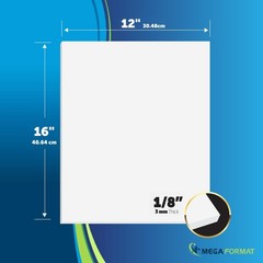 Rigid PVC Plastic Sheets Sintra Celtec Hard Board White 1 PCS 1/8x12x16 Inch