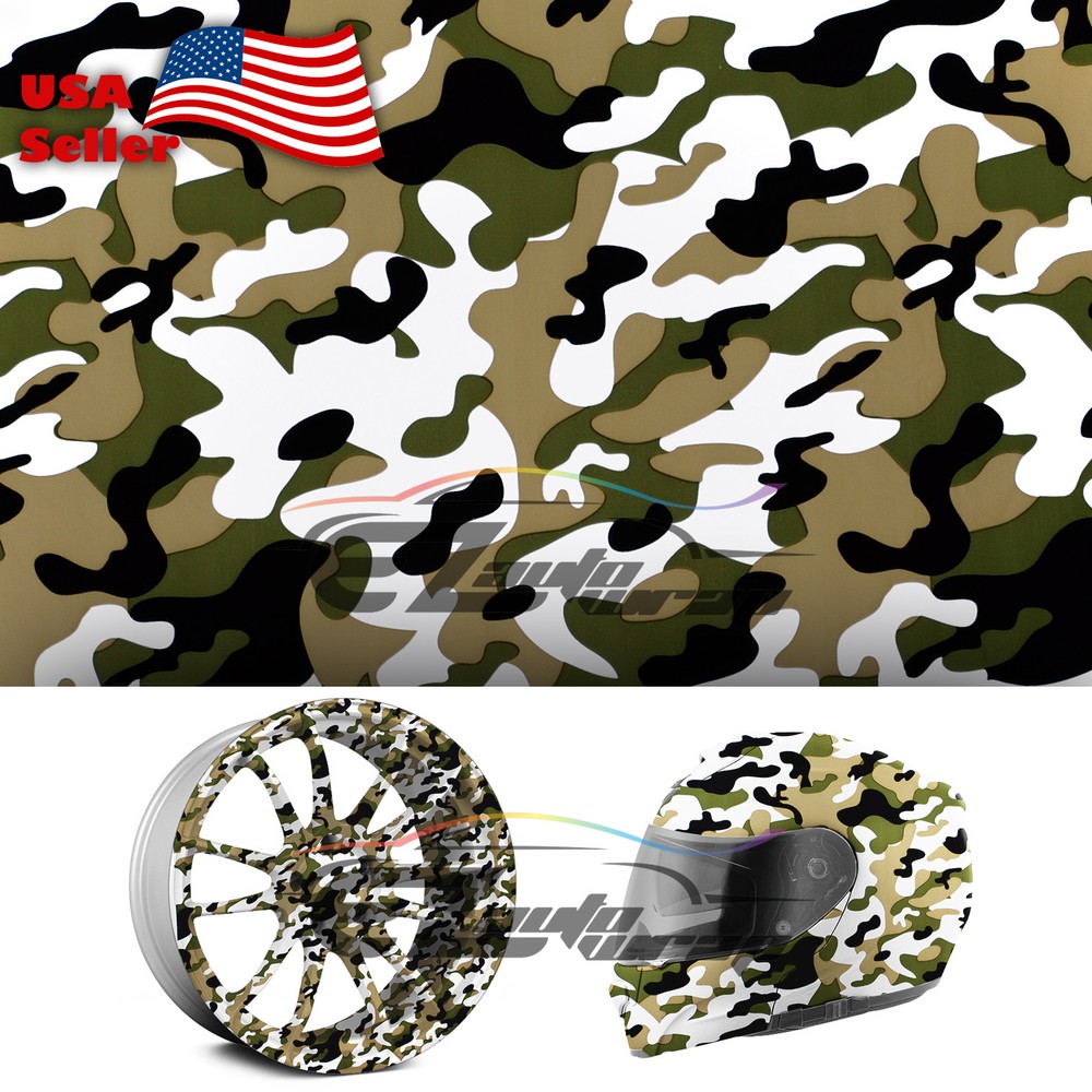 19″x38″ Hydrographic Film Hydro Dipping Water Transfer Woodland Camouflage #09