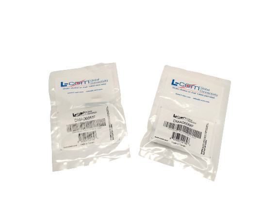 L-Com DMA060MF Slimline Null Modem Adapter, DB9 Male To Female LOT OF 2
